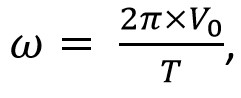 Формула угловой скорости вращения