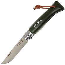 Нож Opinel серии Tradition Trekking 07, клинок 8 см, зелёный