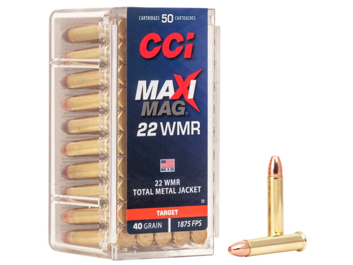Патрон 22 WMR CCI Maxi Mag Target TMJ 2.6г/40gr (50 штук)