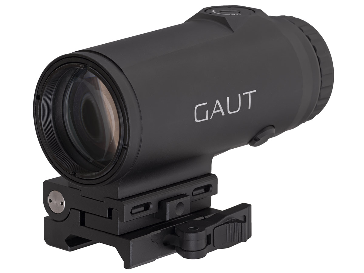 Увеличитель Gaut Garnet 5x30, откидной, быстросъёмный кронштейн, Picatinny