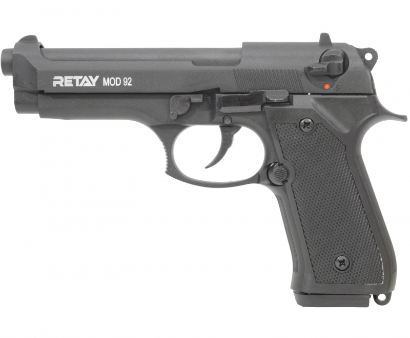 Пистолет охолощенный Retay MOD92 (Beretta 92) 9mm P.A.K. хром