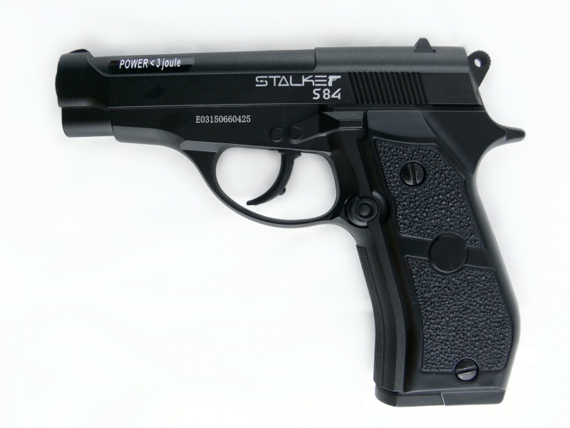 Пистолет пневматический Stalker S84 (аналог "Beretta 84") к.4,5мм 