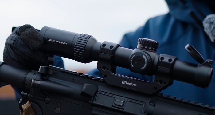 Прицел Gaut Obsidian 1-8x24 на карабине AR15
