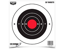 Мишень бумажная Birchwood Eze-Scorer Bulls-eye Paper Target 8in 26шт.