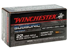 Патрон 22 LR Winchester Subsonic 42 Max HP 2.72г (50 штук)