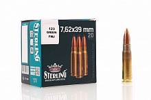 Патрон 7,62х39 Sterling FMJ 8г/123gr (20 штук)