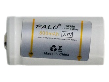 Аккумулятор RCR123 PALO 16350 Li-ion 3.7V 800mAh
