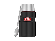 Термос для еды THERMOS KING SK-3020 RCMB 0.71L, складная ложка, чёрный