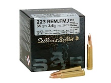 Патрон 223 Rem. Sellier&Bellot FMJ 3.6г/55gr Bulk Packing Box (100 штук)