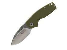 Нож складной SOG Stout SJ OD Green Stonewash сталь Cryo D2 рукоять G10