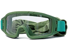 Маска стрелковая ShotTime Puma, защитная, зелёная, линза прозрачная