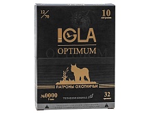 Патрон 12/70 дробь 0000 (32г) IGLA Optimum (10 штук)