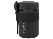 Термос для еды THEROPOD TP-20-520-B 0.52L, нержавеющая сталь, ложка, чёрный