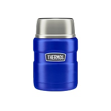 Термос для еды THERMOS KING SK-3000 0.47L, складная ложка, синий