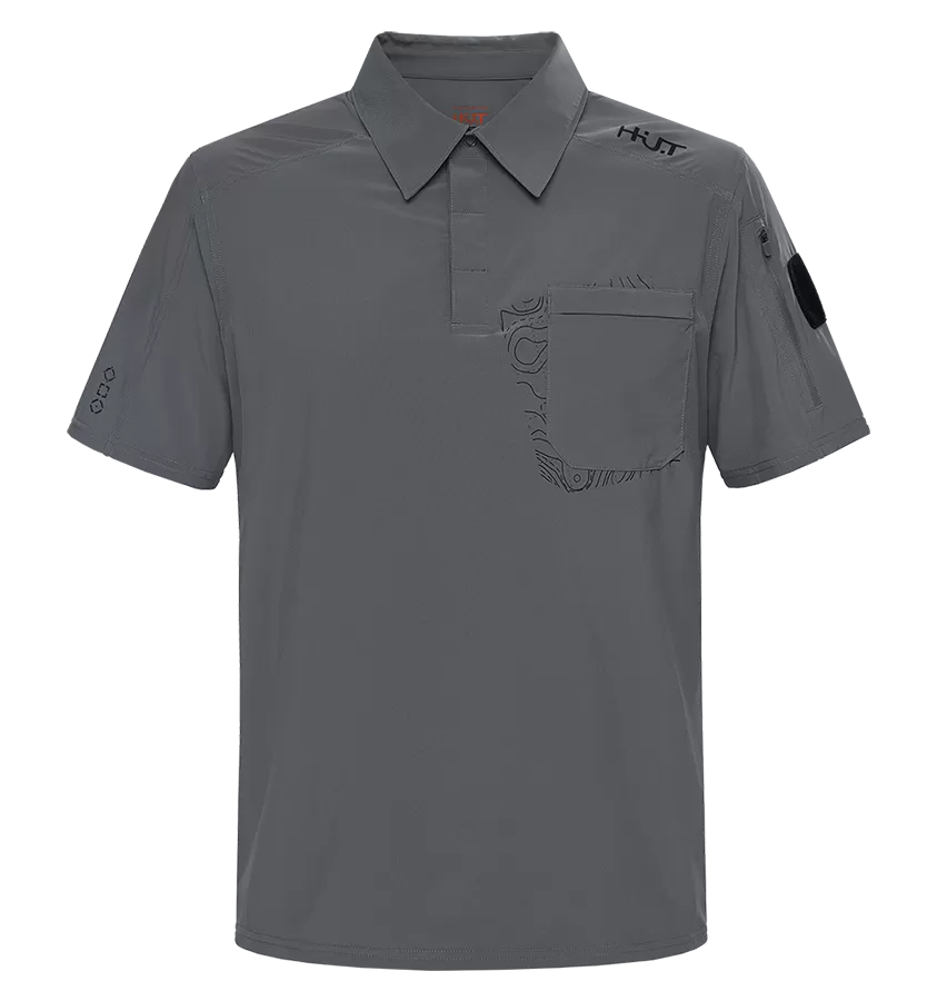 Поло мужское H.U.T. Kevat, серое