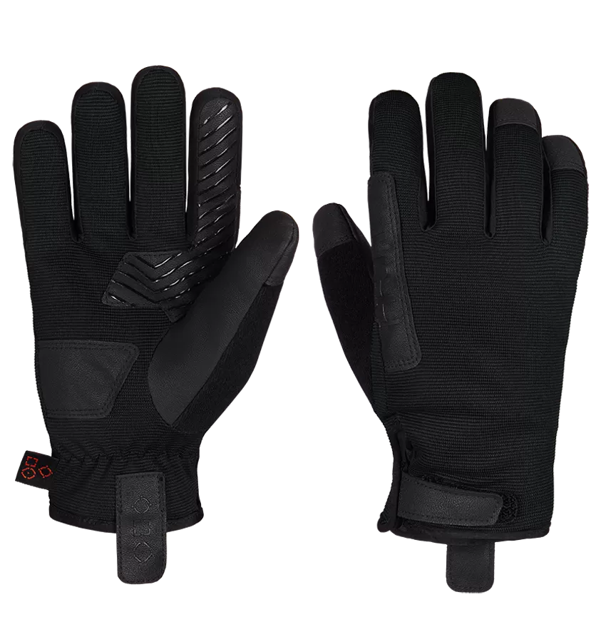 Перчатки H.U.T., мужские, утеплённые, чёрные