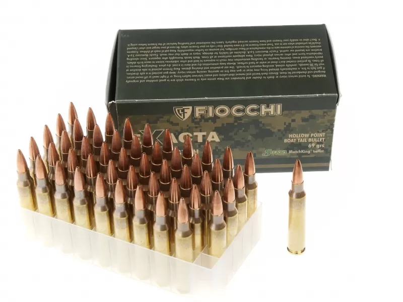 Патрон 223 Rem. Fiocchi Exacta Sierra Match HP BT 4.47г/69gr (50 штук)