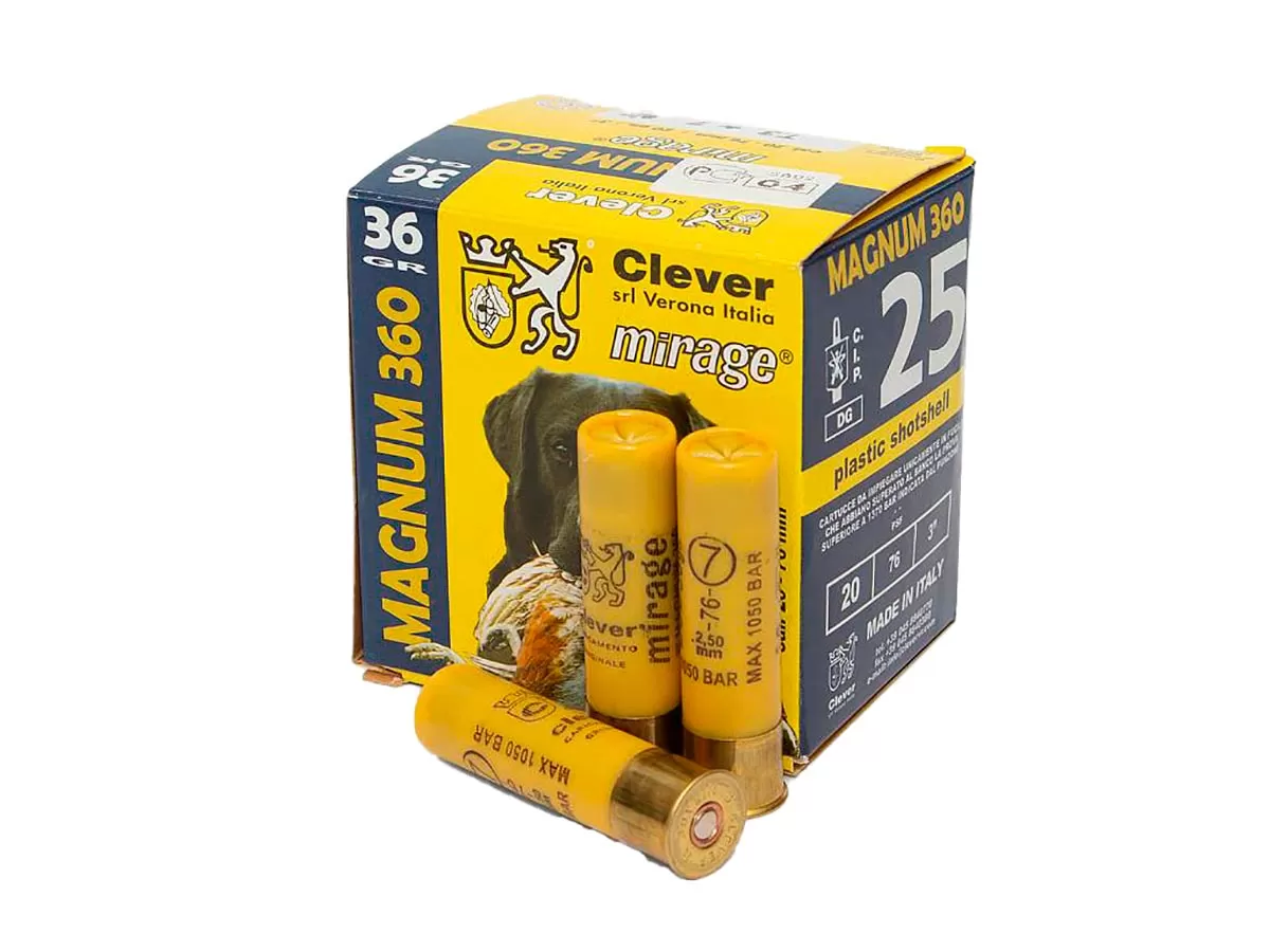 Патрон 20/76 дробь 7 (36г) Clever (25 штук)