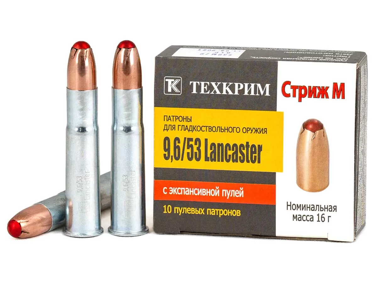 Патрон 9,6х53 Lancaster Техкрим Стриж М б/м экспансивная 16г (10 штук)