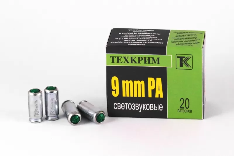 Патрон светозвуковой 9мм P.A.Техкрим (20 штук)