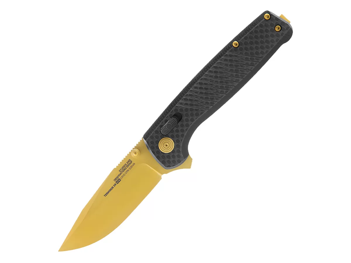 Нож складной SOG Terminus XR LTE Carbon + Gold, сталь CPM S35VN