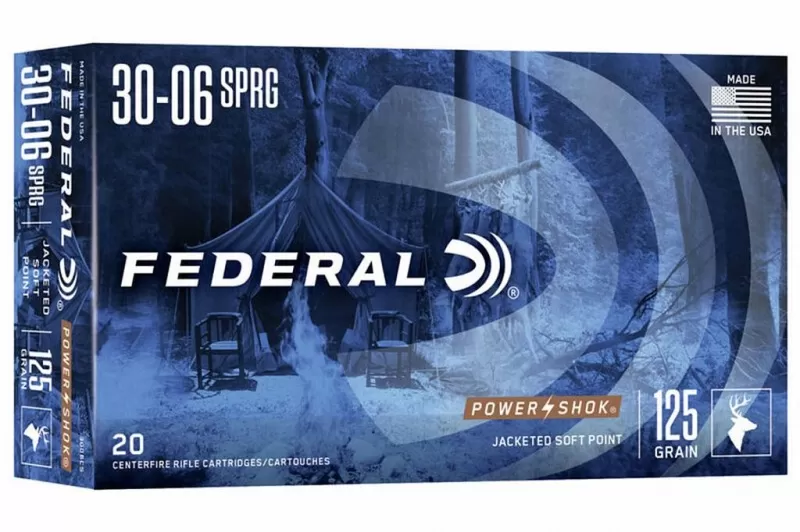 Патрон 30-06 Sprg. Federal Power Shok SP 8.1г/125gr (20 штук)