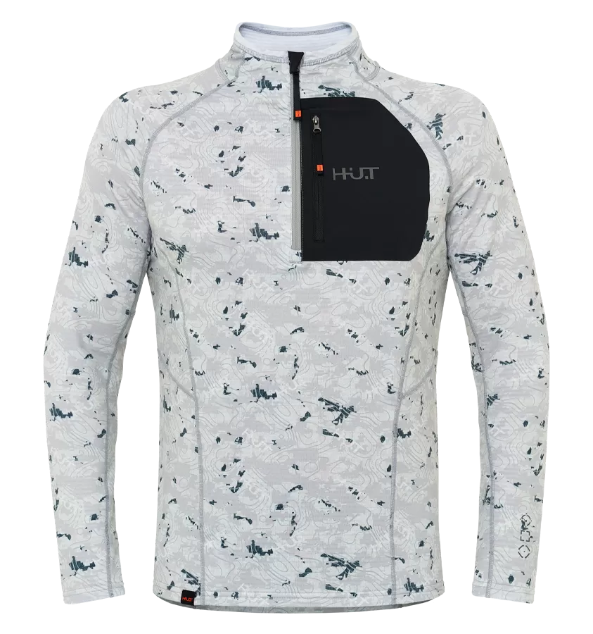 Термобельё мужское H.U.T. Yugan, лонгслив с воротником, серо-голубой