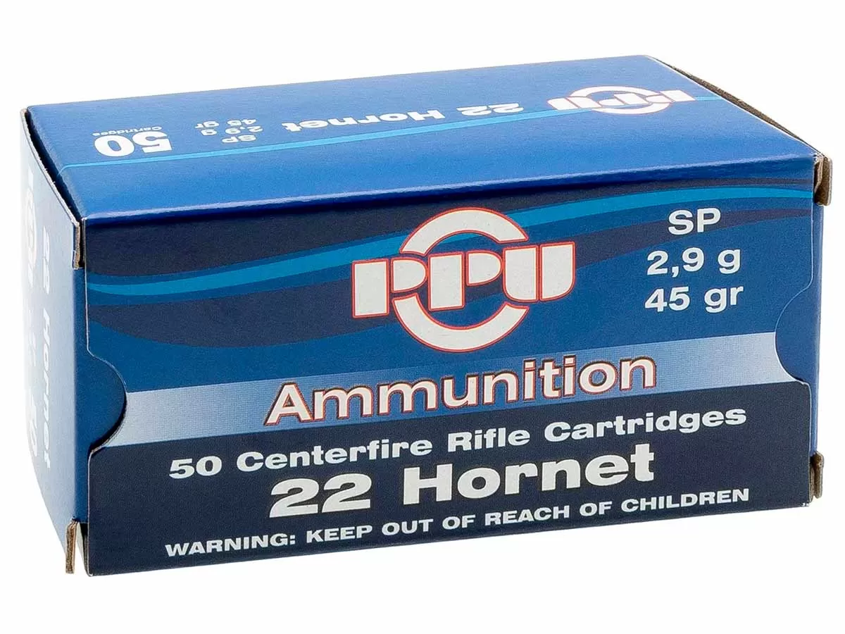 Патрон 22 Hornet Partizan SP 2.9г/45gr (50 штук)