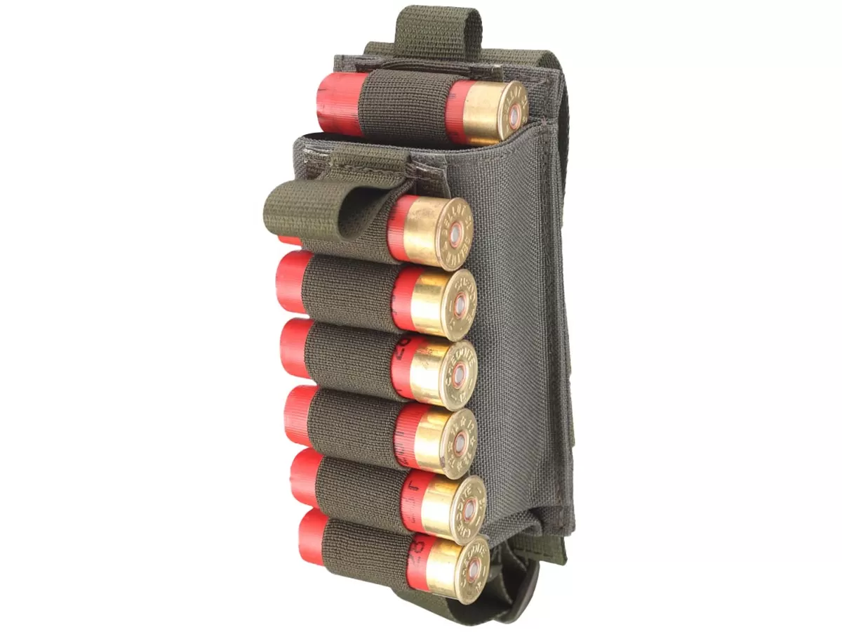 Подсумок Wartech Шелл MP-115-OD под 12 патронов 12-20 калиброов, олива