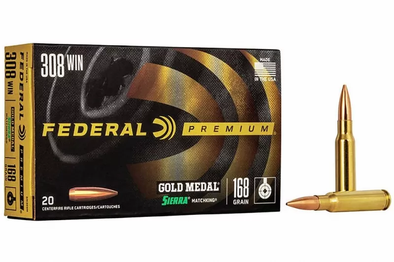 Патрон 308 Win. Federal Sierra MatchKing BTHP 10.89г/168gr (20 штук)