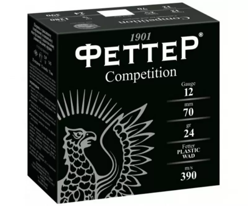 Патрон 12/70 дробь 7.5 (24г) Феттер Trap Competition (25 штук)