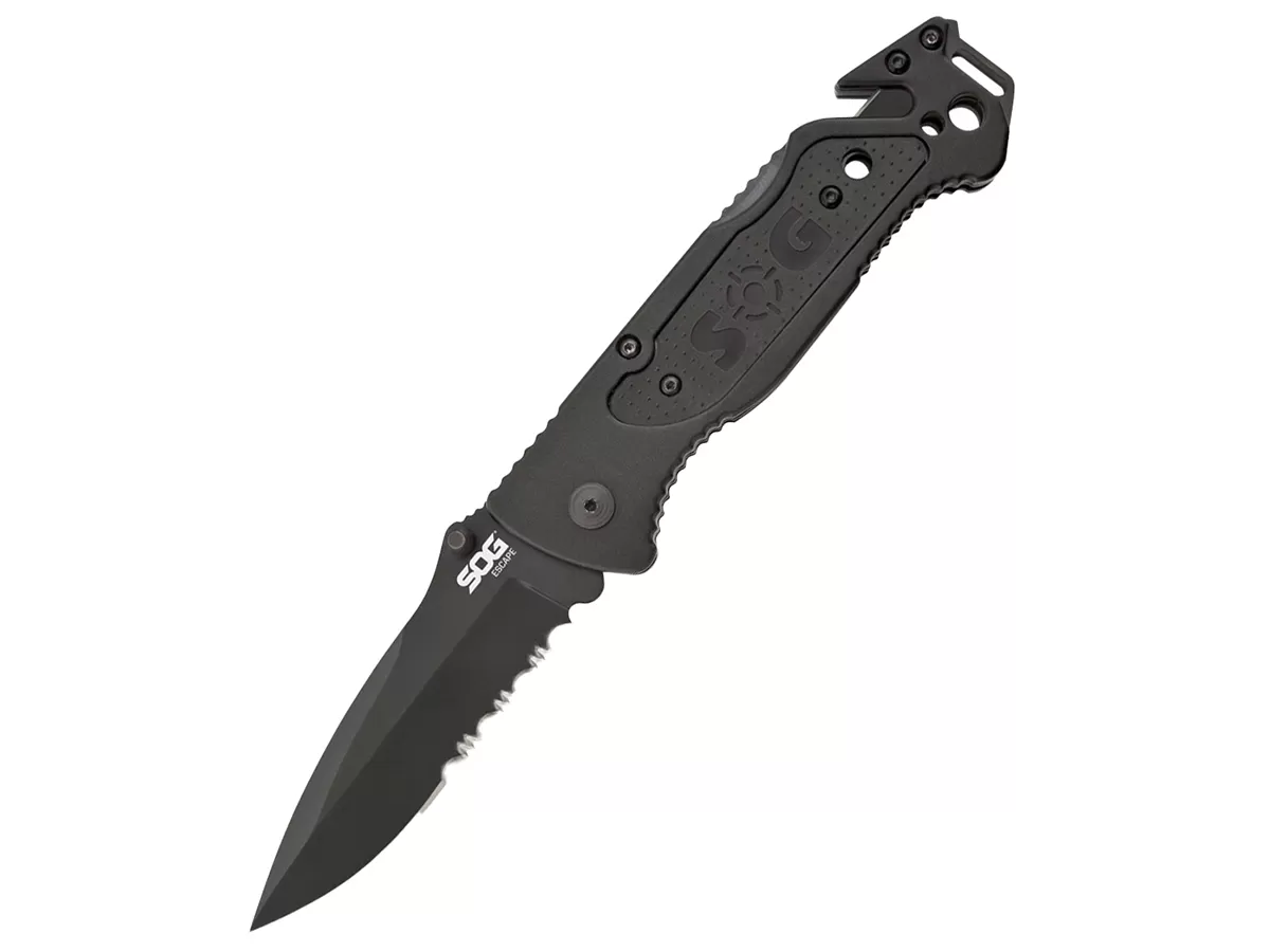 Нож складной SOG Escape Black, сталь 7Cr17MoV, рукоять алюминий, блистер