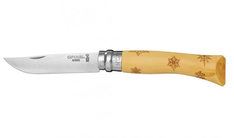 Нож Opinel серии Tradition Nature 07, рисунок - снежинки