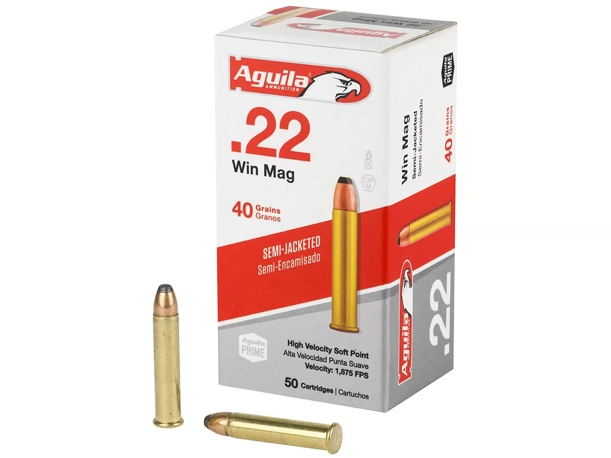 Патрон 22 WMR Aguila Ammunition HV SP 2.59г/40gr (50 штук)