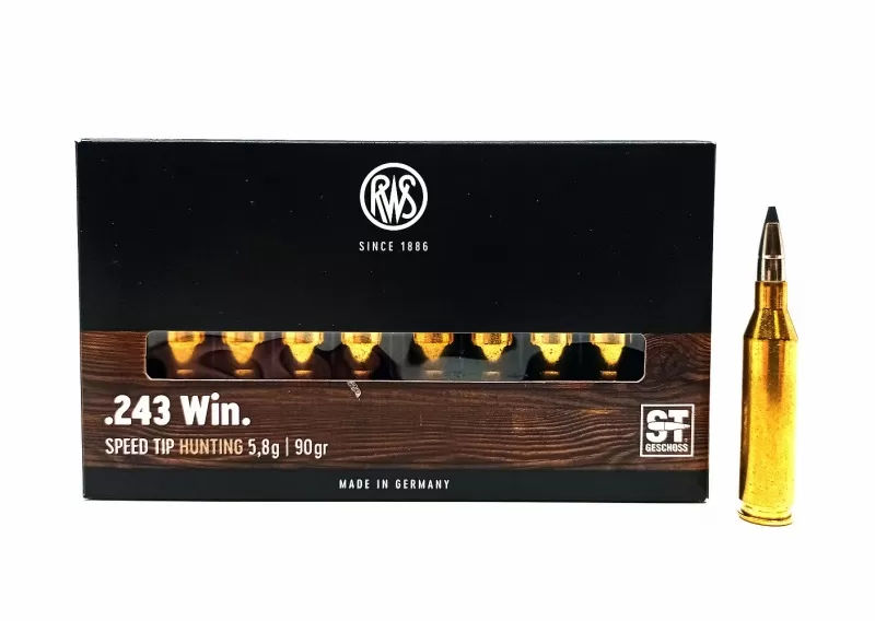 Патрон 243 Win. RWS Speed Tip 5.8г/90gr (20 штук)