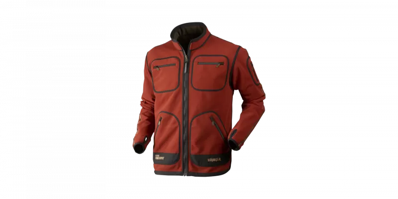 Куртка флисовая Harkila Kamko fleece Burnt orange/Shadow brown