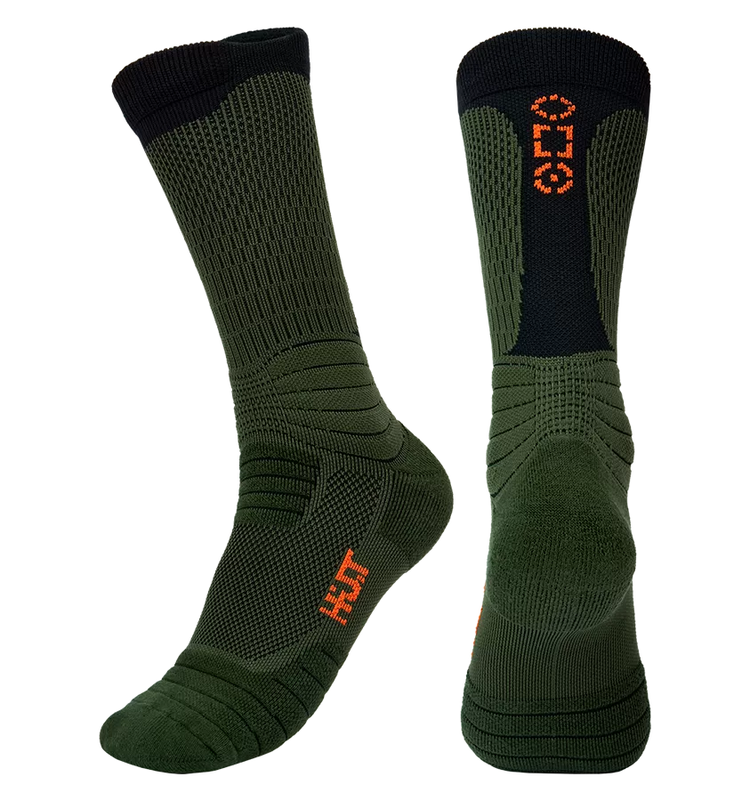 Носки H.U.T., мужские, удлинённые, хаки