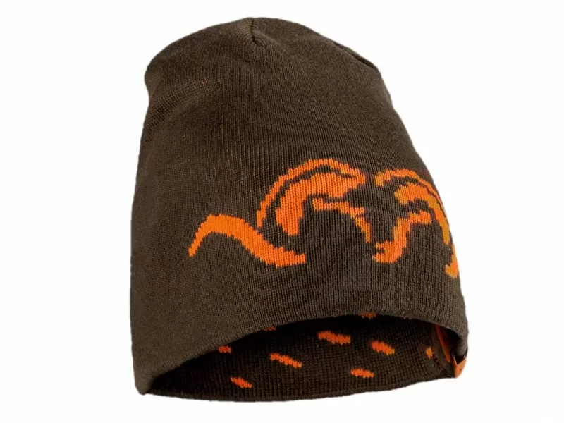 Шапка Blaser коричневая (рисунок-оранжевый)