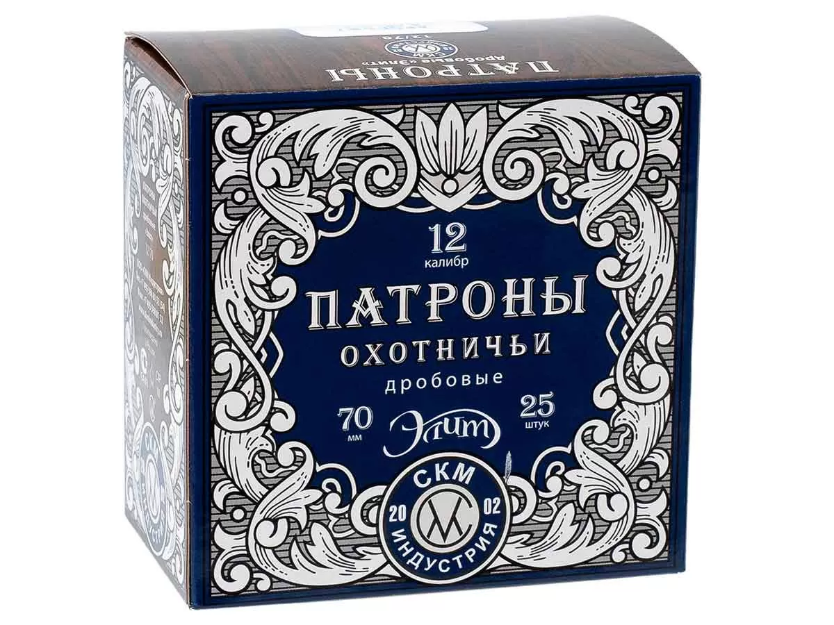 Патрон 12/70 дробь 7 (33г) БИО СКМ Элит (25 штук)