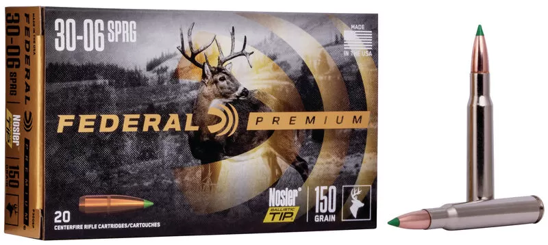 Патрон 30-06 Sprg. Federal Nosler Ballistic Tip 9.72г/150gr (20 штук)