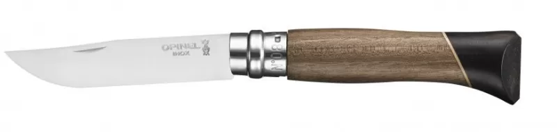 Нож складной Opinel Atelier 08, 8.5см, нержавеющая сталь,орех/чёрное дерево