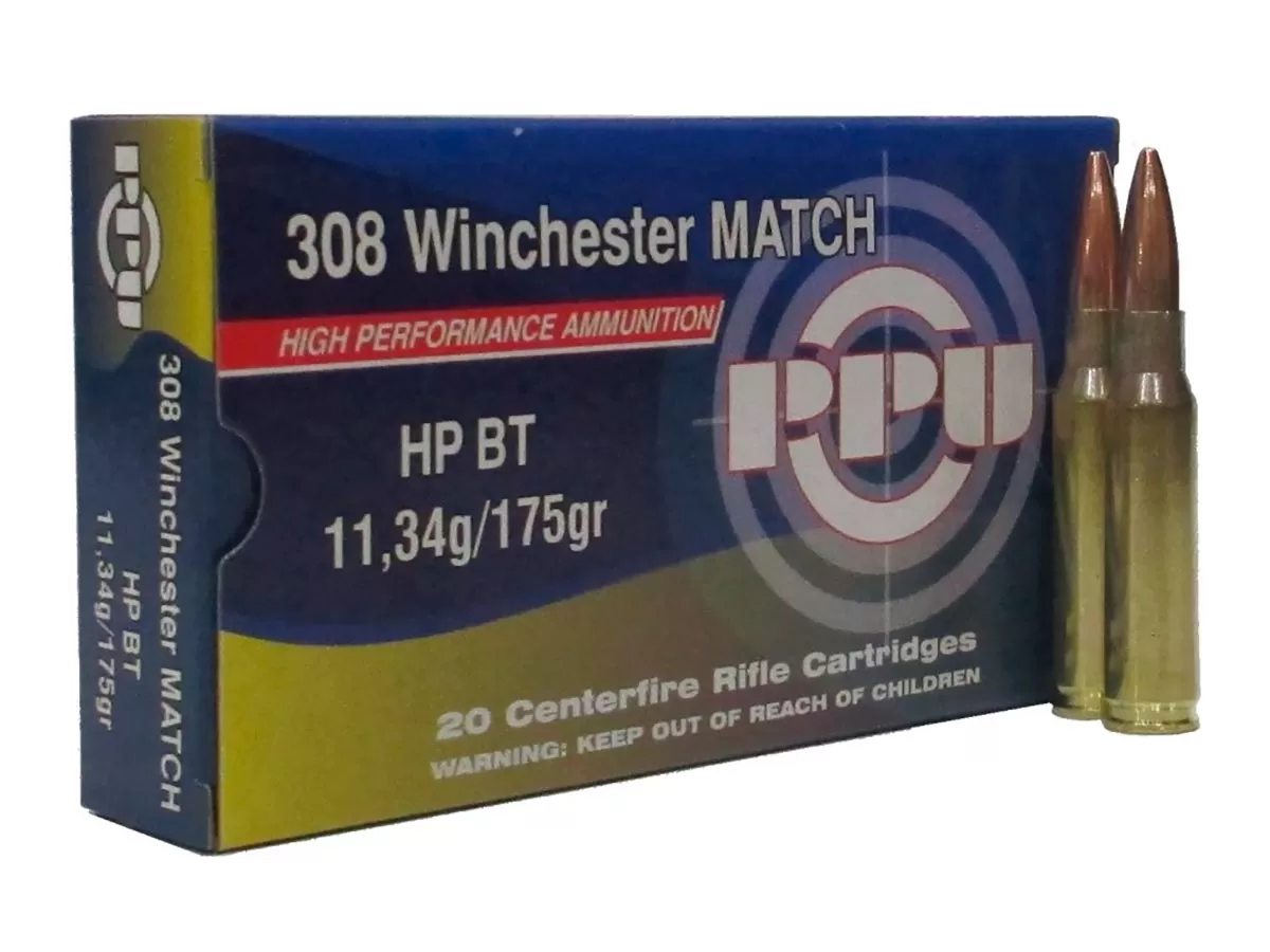 Патрон 308 Win. Partizan MATCH HP BT 11.34г/175gr (20 штук)