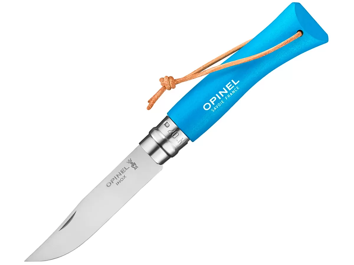 Нож складной Opinel Bushwhacker Cyan 07, нержавеющая сталь, голубой