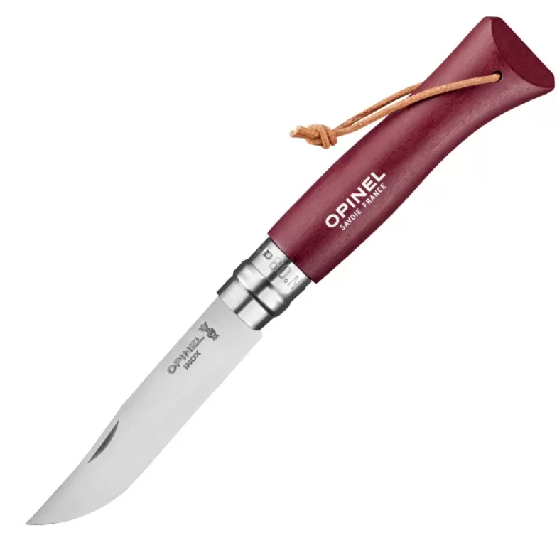 Нож складной Opinel Bushwhacker Garnet 08, нержавеющая сталь,гранат