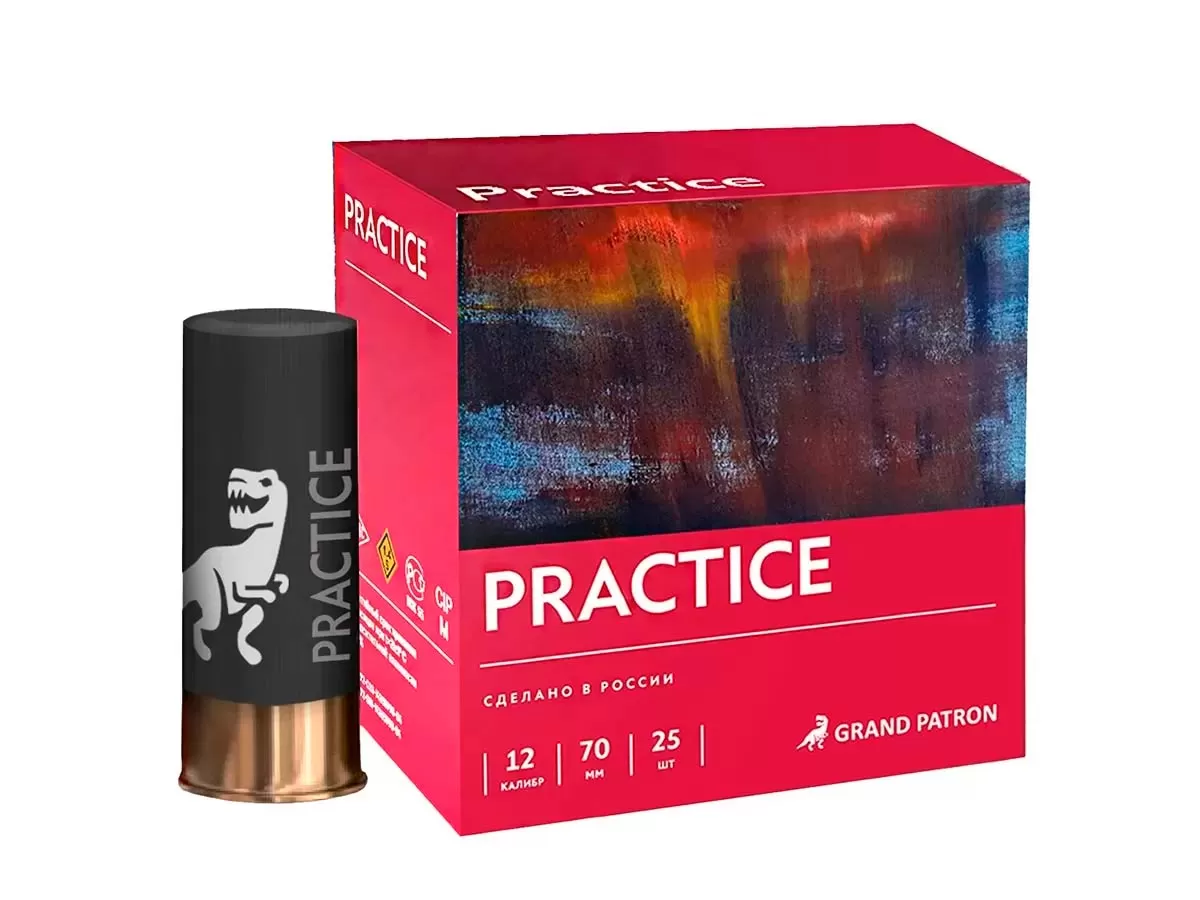 Патрон 12/70 дробь 5 (30г) Grand Patron PRACTICE (25 штук)