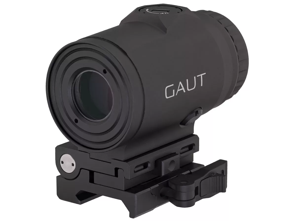 Увеличитель Gaut Garnet 3x18, откидной, быстросъёмный кронштейн, Picatinny