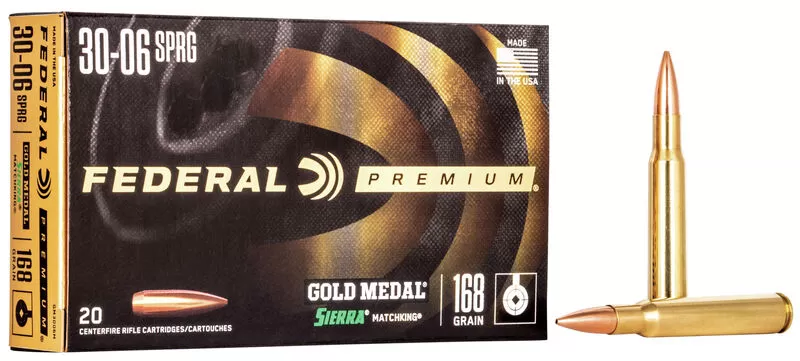 Патрон 30-06 Sprg. Federal Sierra MatchKing BTHP 10.89г/168gr (20 шт.)