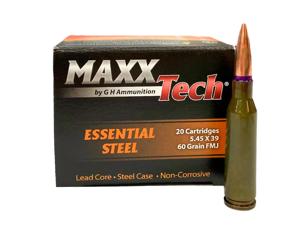 Патрон 5.45х39 MAXXTech (АПЗ) FMJ 3.85г/60gr лак (20 штук)
