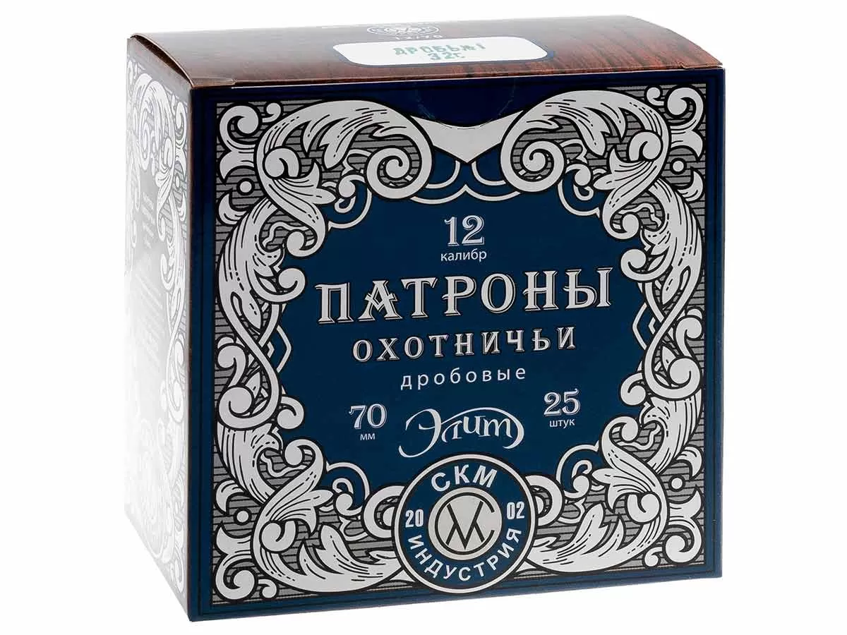 Патрон 12/70 дробь 1 (32г) СКМ Элит (25 штук)