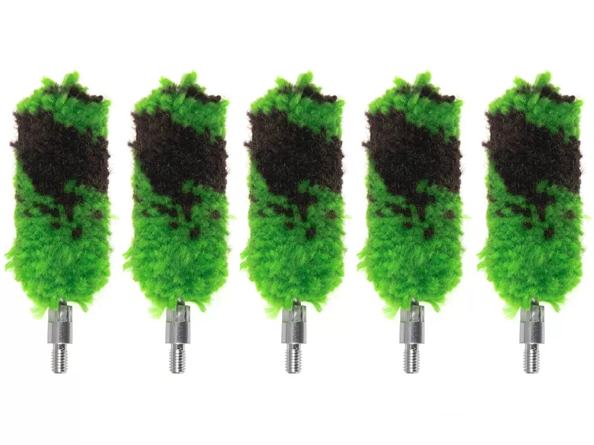 Набор ёршиков ShotTime, пуховки (шерсть), 5 шт.,калибр 12, резьба M5 (Папа)